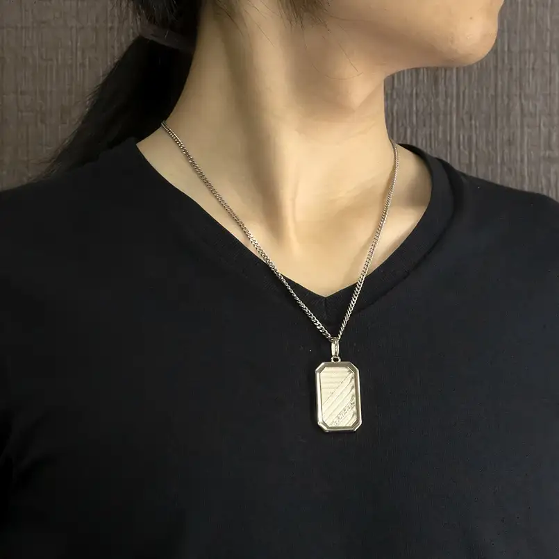 プラチナ ネックレス インゴット型 喜平用 ペンダントトップ 大ぶり pt900 大きめ プレート ダイヤモンド ダイヤ キヘイ 人気 シンプル ジュエリー おしゃれ 普段 使い 230404102dpmbauni-g SWAA294