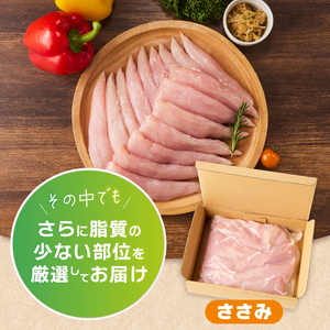 ＼＼6ヶ月定期便／／山梨県産＜健味鶏＞ささみ（計2kg×6ヶ月）