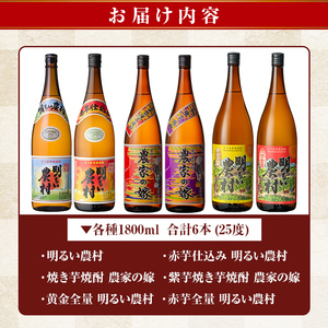 K-645 芋焼酎飲み比べ1800ml 6本セット【霧島町蒸留所】霧島市 飲み比べセット 焼酎 芋焼酎 本格芋焼酎 本格焼酎 酒 飲み比べ セット 宅飲み 家飲み