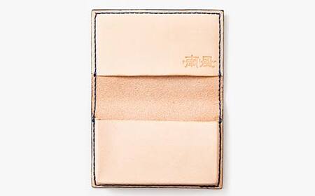 【paikaji leather南風】 牛革 名刺入れ ブルー 名刺約20枚収納 F2Y-6525