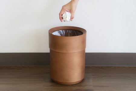 BUNACO 袋の見えないダストボックス（キャメルブラウン） ブナコ ゴミ箱 木製家具 おしゃれ  シンプル