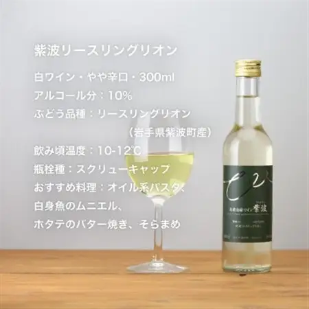 自園自醸ワイン紫波 辛口ワイン ミニボトル2本セット【1688295】