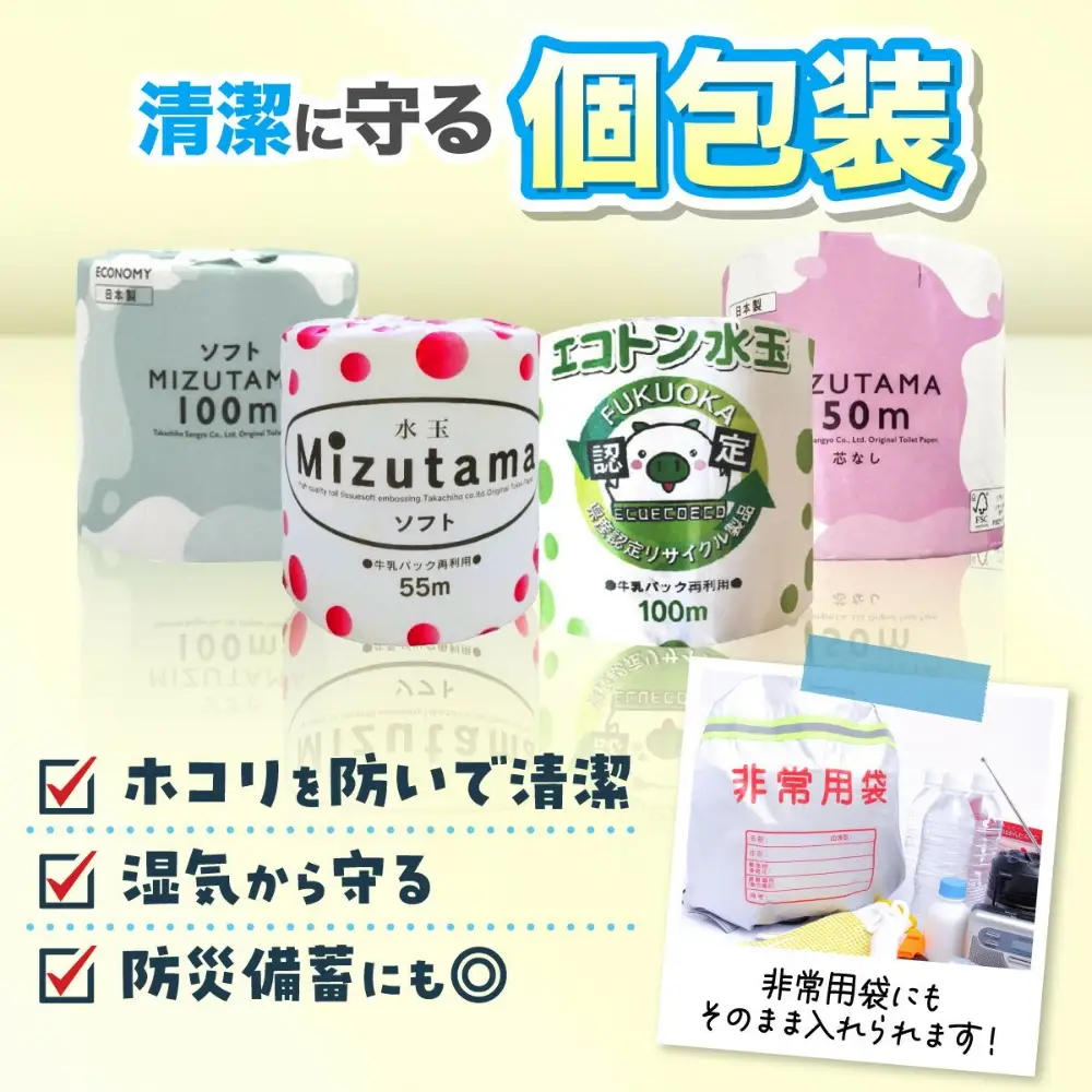 トイレットペーパー 水玉 55ｍ×60個【福岡市】