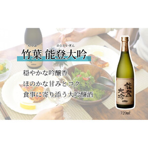 【復興支援】竹葉 大吟醸720ml2本 飲み比べセット（百万石乃白大吟醸・能登大吟）