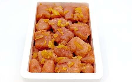 【訳あり】 辛子明太子 ゆず皮入り 一口カット 500g  からしめんたいこ 明太子 明太 魚卵 すけそうだら 柚子 ゆず ひとくちサイズ 冷凍