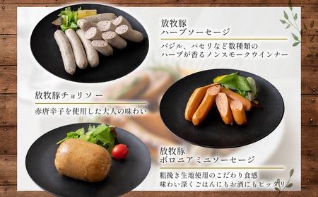 【熨斗付き】北海道産放牧豚 無添加ウインナーセット（化粧箱入り） ×2セット【12001201】