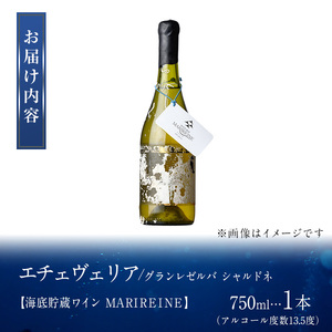 海底貯蔵ワイン 白 MARIREINE エチェヴェリア グランレゼルバ シャルドネ2022 (750ml・1本) チリワイン ワイン 白ワイン 酒 パーティー マリレーヌ 海底酒 熟成 大分県 佐伯市【FP029】【フルタ酒店】