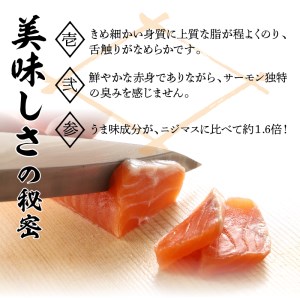 【鮮魚直送】キングサーモン×ニジマス「富士の介」刺身用 スライス  さしみ サーモン にじます 冷凍 刺身 