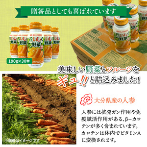 おいしく野菜ジュース 砂糖・食塩不使用 香料・着色料不使用 国産野菜 大分県産フルーツ はちみつ_1532R