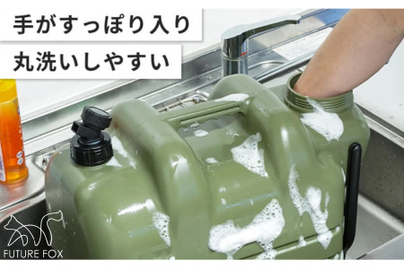 FUTURE FOX 災害用 ウォータータンク ［FF32］ // キャンプ アウトドア キャンプギア 用品 フューチャー フォックス 災害用 ウォータータンク キャスター付き 水タンク 給水タンク 洗いやすい広口 食品衛生法適合品
