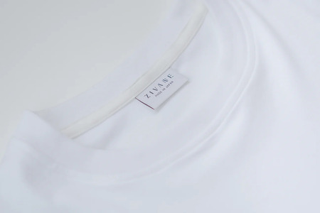 【ZIVANE】スビンコットン クルーネックＴシャツ（White/XL/1枚）