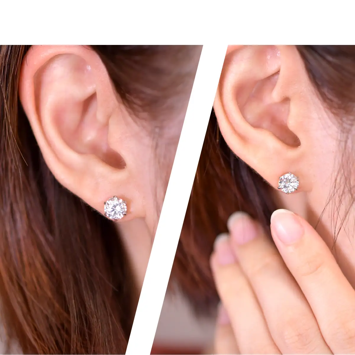 プラチナ　ダイヤ　1.0ct×2　トータル2.0ctピアス　管理番号686802　218-255
