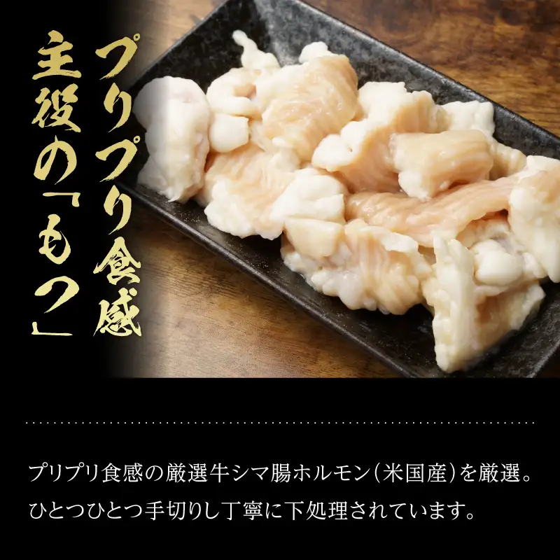 博多味噌もつ鍋 3～4人前セット 鍋 なべ もつ もつ鍋 ホルモン 味噌 プリプリ 海鮮鍋 ちゃんこ鍋 化粧箱 福岡県 八女市 214-036
