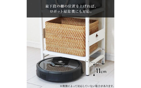 M.O.L アイアンシェルフ 4段 幅42cm×奥行30cm ホワイト MOL-XS424(WT) [VBZ025]家具 棚 組み立て インテリア