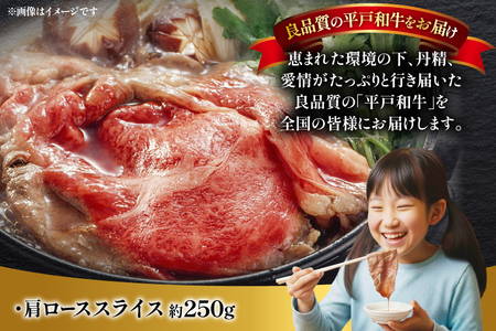 和牛 すき焼き 肩ロース スライス 約250g [萩原食肉産業 長崎県 平戸市 hr42bgy410184]