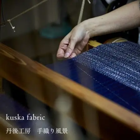 【手織りマフラー】ブラック 手紡ぎシルク真綿 kuskafabric 丹後の絹織物【高島屋選定品】【1689914】