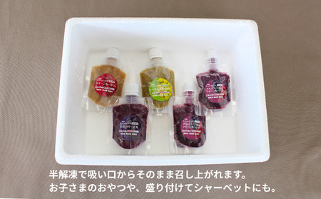 TK26 ぶどう 冷凍スペシャルパウチ リアル100％ Sサイズ（45g） 5個 // 長野県 南信州 冷凍フルーツ 冷凍パウチ パウチ シャーベット スムージー 無添加 無加糖 無加水 葡萄 シャインマスカット ナガノパープル クインルージュ®