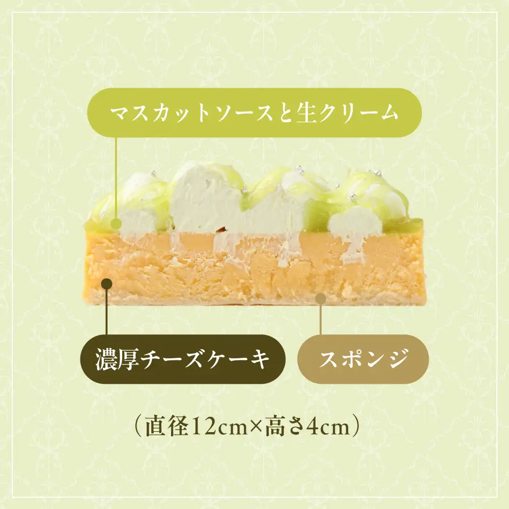 【京都フレーバーズ】濃厚チーズケーキ マスカット｜人気スイーツブランド ご褒美スイーツ