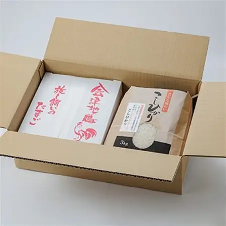 下郷産こしひかり(3kg)と地鶏卵(10個)【配送不可地域：離島】【1402178】