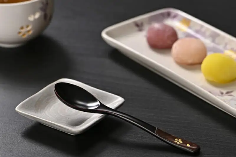 角館樺細工《樺細工 八柳》漆 ため塗 木製スプーン ゆうパケット 角館工芸協同組合