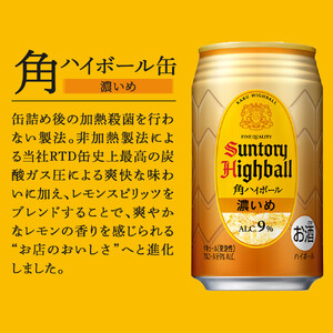 ●〈サントリー〉【隔月定期便】角ハイボール【濃いめ】350ml缶×24本（1ケース）【2か月おき×3回お届け】| サントリー ウイスキー ハイボール ウィスキー SUNTORY 家飲み 宅飲み 定期便 高評価 酒 お酒 角瓶 おすすめ 栃木市
