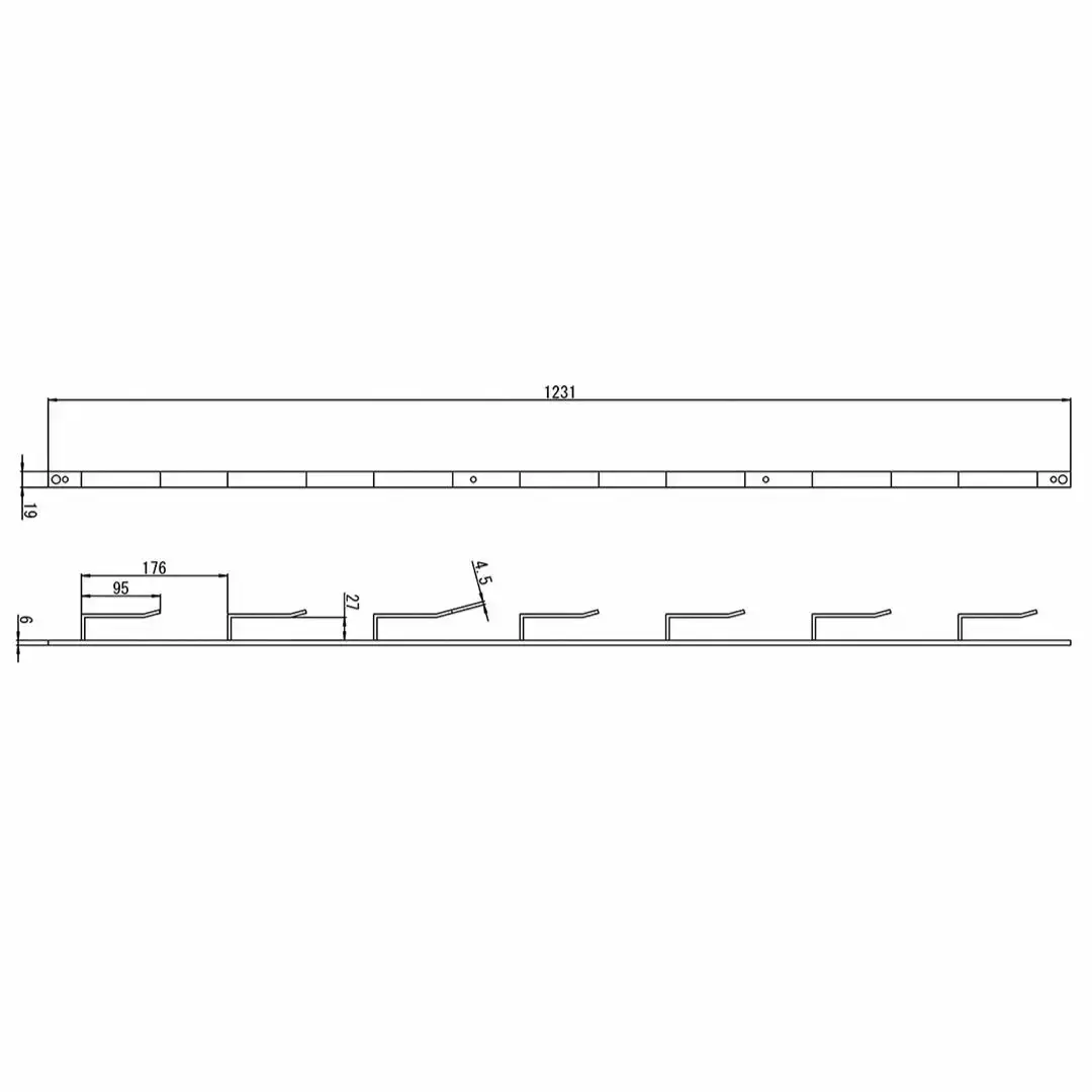 十手金具 七段（四尺）2本セット 溶融亜鉛メッキ ビス付属 冬囲い金物 【025S087】