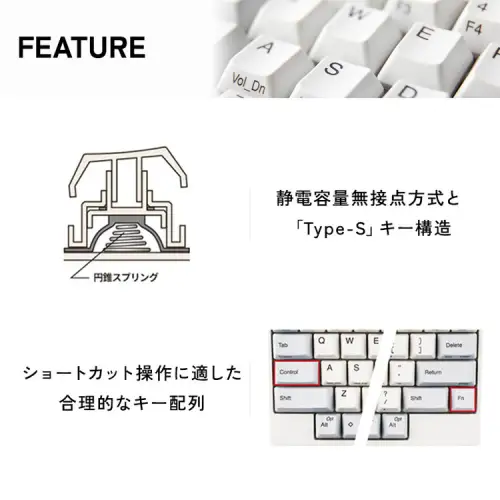 HHKB Professional Classic Type-S 英語配列／墨｜家電 キーボード パソコン PC 静電容量無接点 国産 国内製造 PFU HHKB