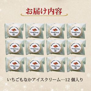 いちご農家のひんやりアイス 最中アイス12個 いちご 苺 イチゴ いちごアイスクリーム アイス アイスクリーム 最中アイス 最中 もなか モナカ 冷たい ひんやり セット 人気 おすすめ ふるさと納税 京都 八幡 八幡市 上杉農園