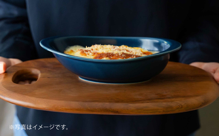 【陶器市特集】【波佐見焼】OVENWARE オーバル L〈ブルー・グレー〉2点セット【西海陶器】[OA515]