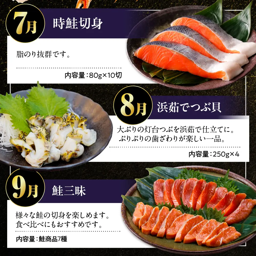 定期便 北海の味わい 毎月お届けコース年12回