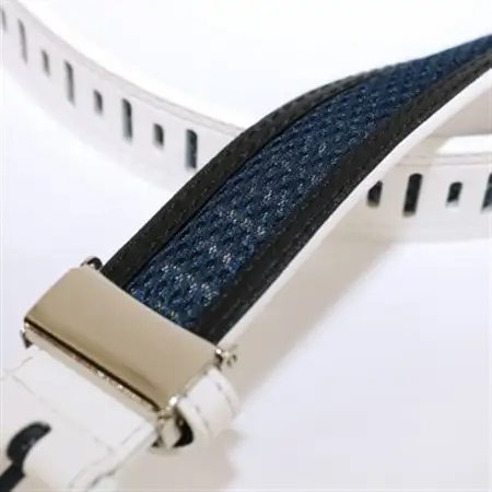 ニューバランスゴルフ　レーザーカット　シンセティックメッシュベルト　ホワイト　012-6182002【1646508】