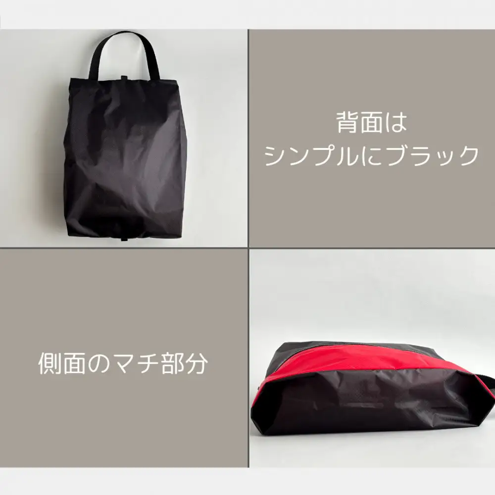 【Mサイズ・赤】軽量ナイロンシューズケース　着替えポーチ　上靴袋