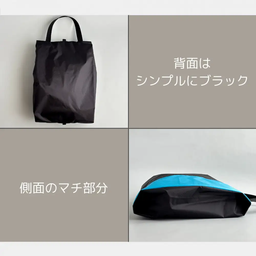 【Mサイズ・水色】軽量ナイロンシューズケース　着替えポーチ　上靴袋