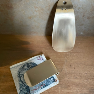 マネークリップと靴べらのセット ハンドメイド