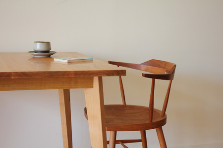 ヨンザーチェア ブラックチェリー(1脚) 椅子 いす ダイニング チェア ハーフアーム 木製 受注生産 【uj-CY011-A】【平山日用品店】