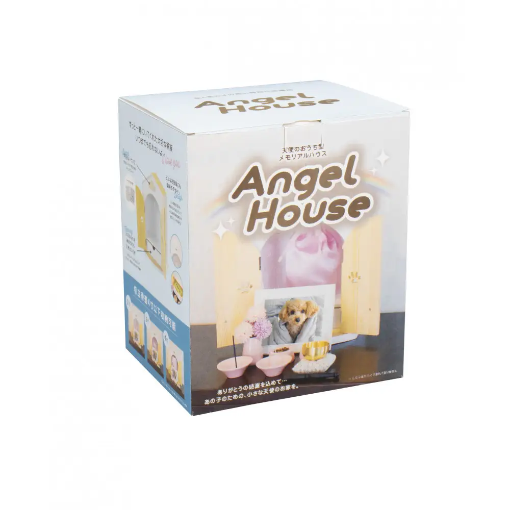 ペット用仏壇 AngelHouse天使のおうち型仏壇　ラベンダー