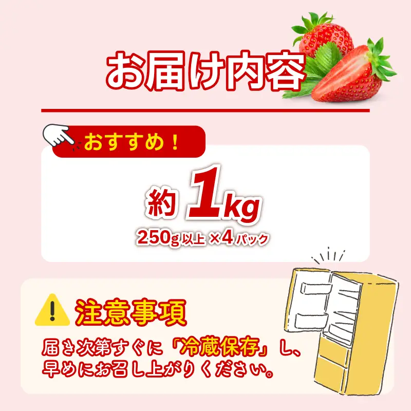 いちご 1kg 紅ほっぺ いちご