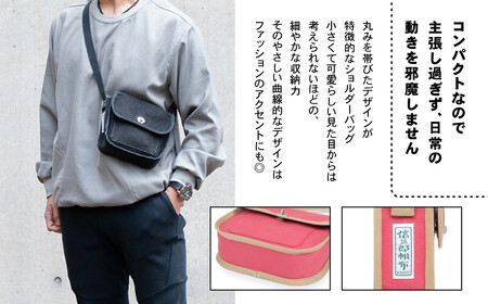 【一澤信三郎帆布】綿帆布製ショルダーバッグ S-14 紺(グレー)｜京都 東山 帆布かばん 人気ブランド