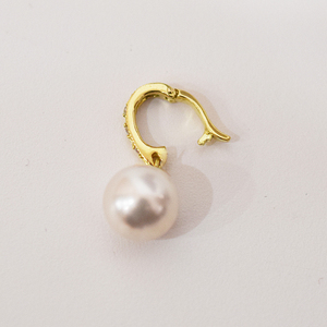 S101-492_あこや真珠 天草 ネックレス ペンダント ダイヤモンド クリッカー 0.02ct 8mm - 8.5mm ホワイトピンク 真珠 K18