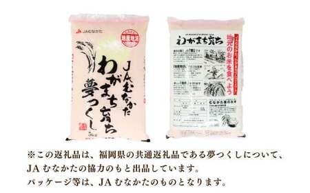 【令和7年産】JAよりお届け！福岡県ブランド米「夢つくし」5kg 米 お米 こめ コメ ご飯 ごはん 夢つくし 福岡県産 国産 5kg 精米 ブランド米