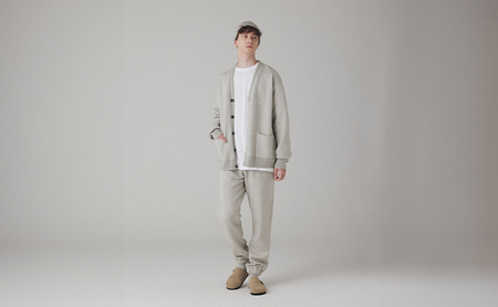 カーディガン アンユースレス スニットカーディガン 服 洋服 ファッション 耐久性 上品 コーマ糸 無撚糸コットン 洗濯可能 墨田区 東京都 Ｌグレー/S規