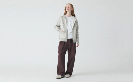 パーカー アンユースレス ジップアップ スニットパーカー 服 洋服 ファッション 耐久性 上品 コーマ糸 無撚糸コットン 洗濯可能 墨田区 東京都 Ｌグレー/XL規