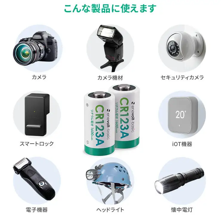 【enevolt】 エネボルト リチウム電池 CR123A形 6本セット 【2年間保証】 3R-CR123AS6