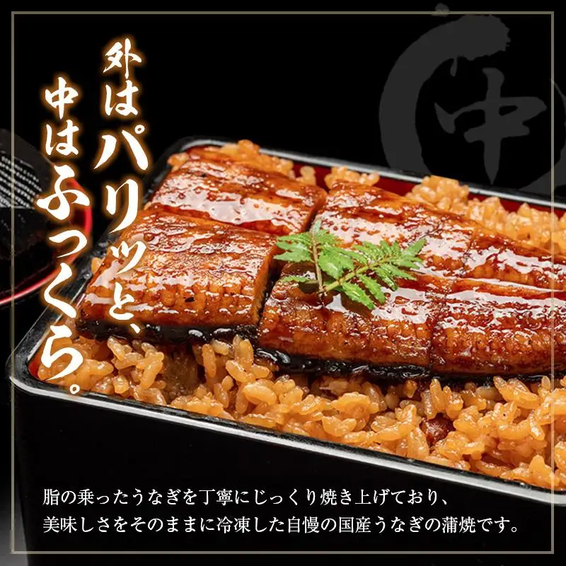 ＜定期便＞2尾×全6回 国産 うなぎ 蒲焼 有頭 計2.1kg以上（1回あたり 計362g以上） 肝焼き・たれ付き 宮崎県産 鰻 中村商店