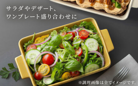 【美濃焼】 Carre-カレ- Brique(ブリック) M 2枚 ペアセット 手付きグラタン 多治見市 / 【山忠安藤陶器】 四角 プレート グラタン皿[TCP013]