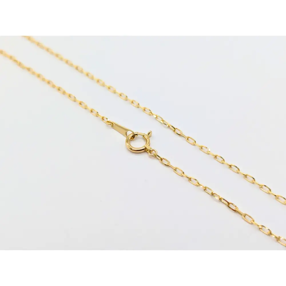 【18金イエローゴールドネックレス グリームカット長小豆0.6 60cm】｜ネックレス 富山市 山森製鎖 ジュエリー アクセサリー