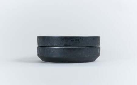 有田焼 17cm カットボウル 黒陶 2点 セット【金善製陶所】和食器 食器 器 うつわ 鉢 小鉢 黒 おしゃれ ギフト A24-204
