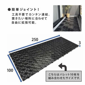 ジョイントパレットスノコ10枚組　青
