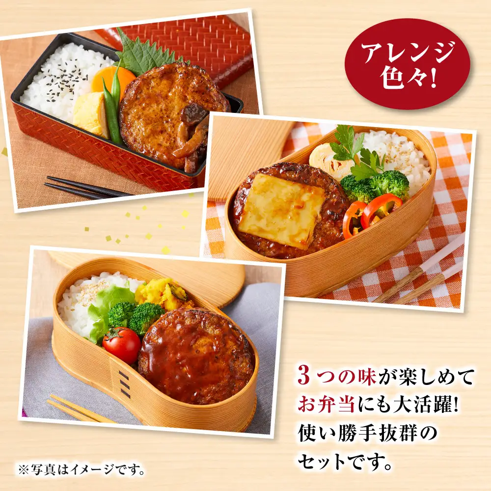【タキザワハム】お肉屋さんのハンバーグ3種 計20個入（デミグラスソース、チーズ、てりやききのこ）