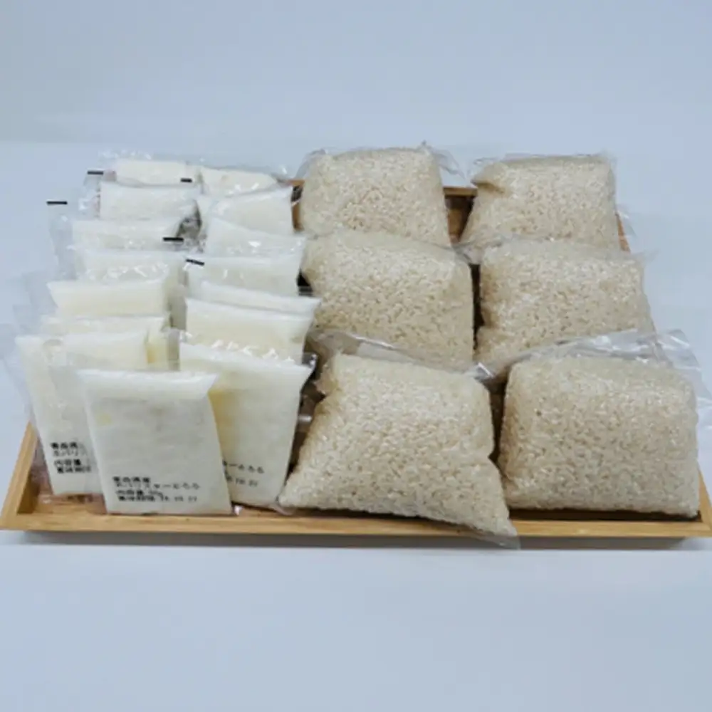 ネバリスター冷凍とろろ50g×15個＋精米まっしぐら2合（300g）×真空6Pセット【米 白米 こめ 長芋 山芋 イチョウ芋 大和芋 とろろ 粘り 冷凍 小分け パック 個包装 簡単 便利 プレーン 贈り物 贈答 ギフト 青森県 東北】【02402-0485】